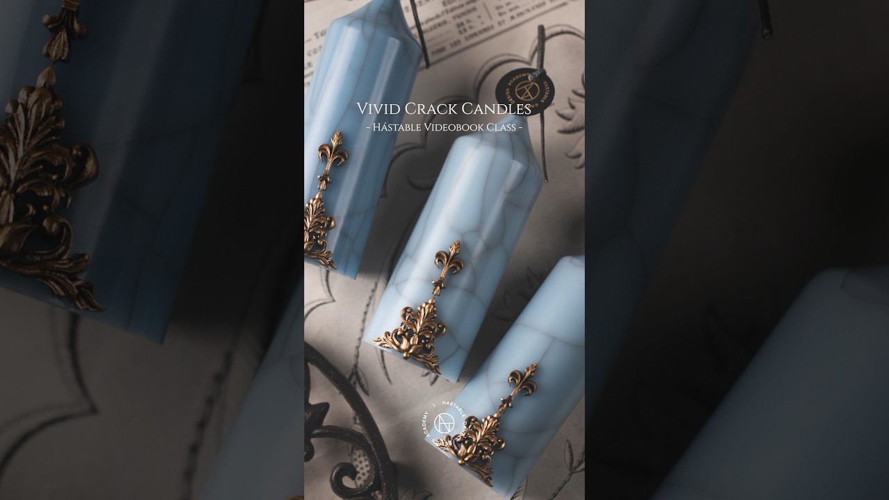Making antique crack candle: H&aacute;stable Videobook Class / #candlemaking #candleideas #candles