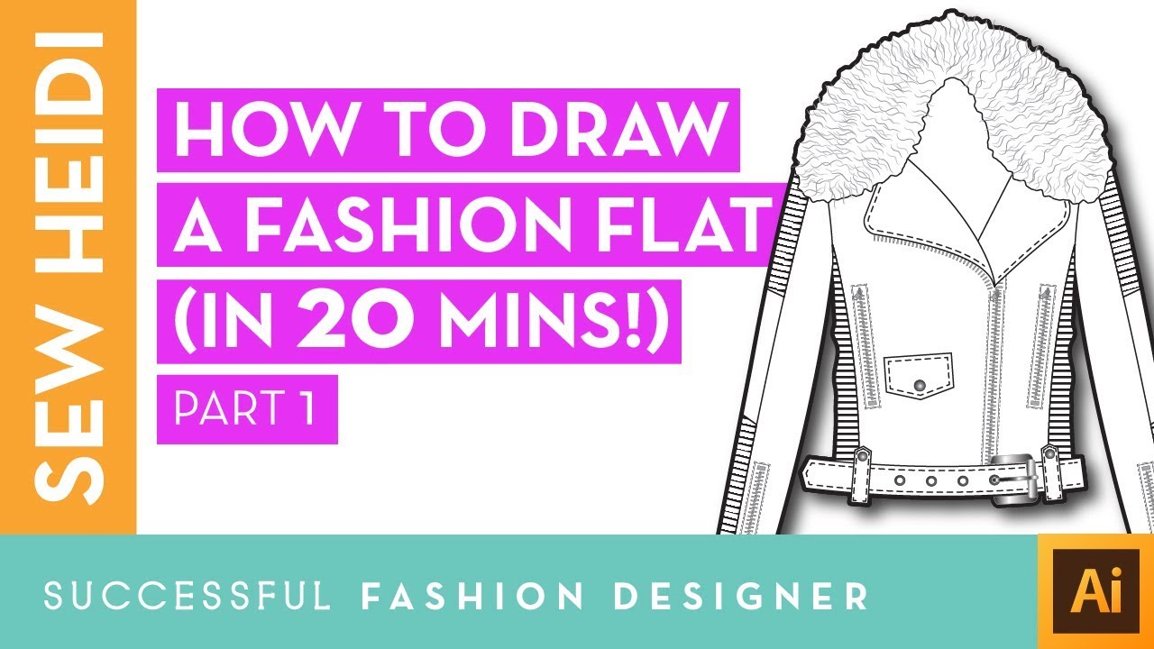 Illustrator Fashion Design Tutorial How To Draw A Fashion Flat In Mins Part 1 Youtube