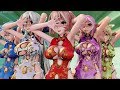 【Ray-MMD】 [一騎当千]Tda Luka/Haku/Miku/Rin/Teto Qipao【4K/60fps】