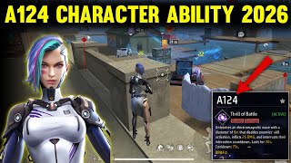 A124 Character In Free Fire | Free Fire A124 Character Ability | A124 Character Ki Ability
