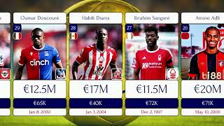 African Players in the Premier League (2025) | Stats, Salaries, Market Values | Carousel Video