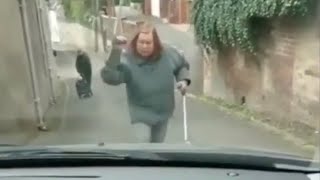 Man Yells At Old Lady Crossing Street!