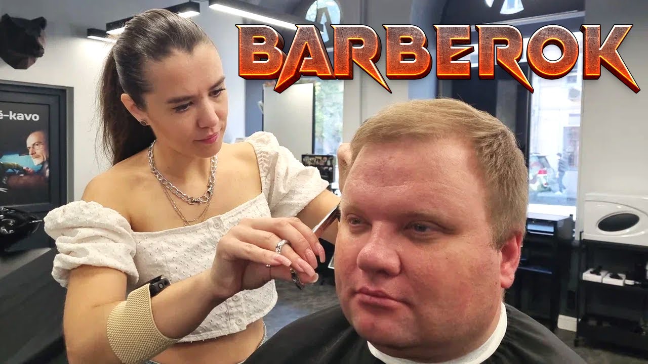 💈Did you Miss Our Romantic Valentina? 🌷 Classical Haircut 69% Scissors! 💈ASMR Lady Barber