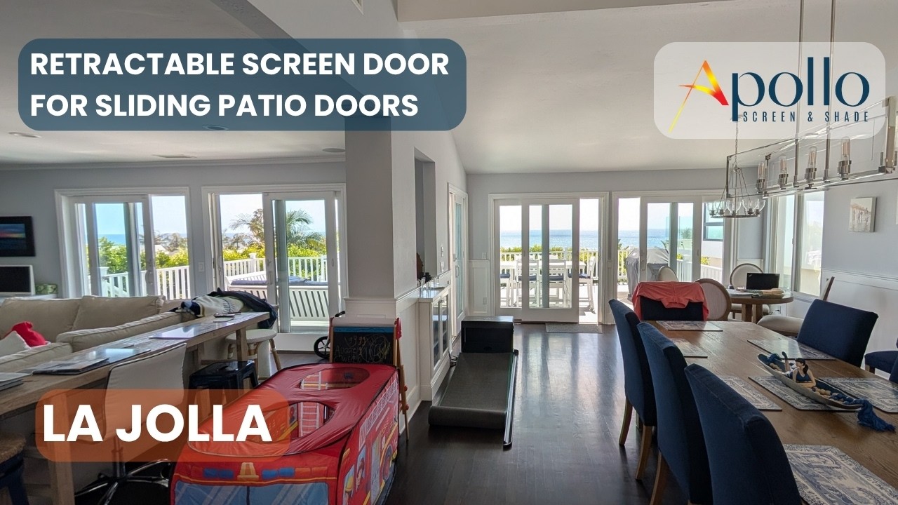 Retractable screen doors for sliding patio doors, San Diego
