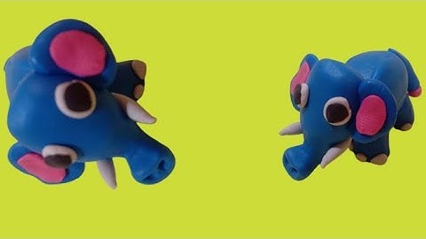 How To Make Cartoon Elephant From Crayola Model Magic || CLAY ART