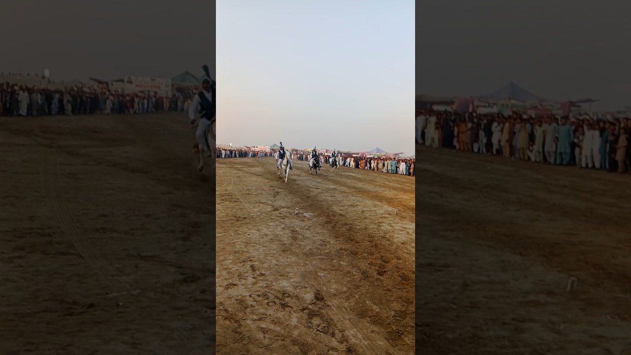 Neza Bazi in 10th thal jeep rally at choubra layyah city #shortvideo #horseriding #mela