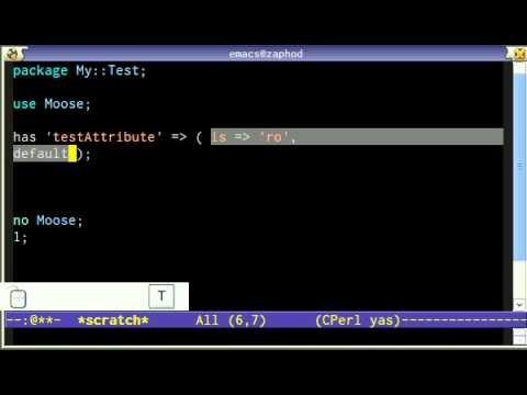 Demonstration of Yasnippet for Emacs
