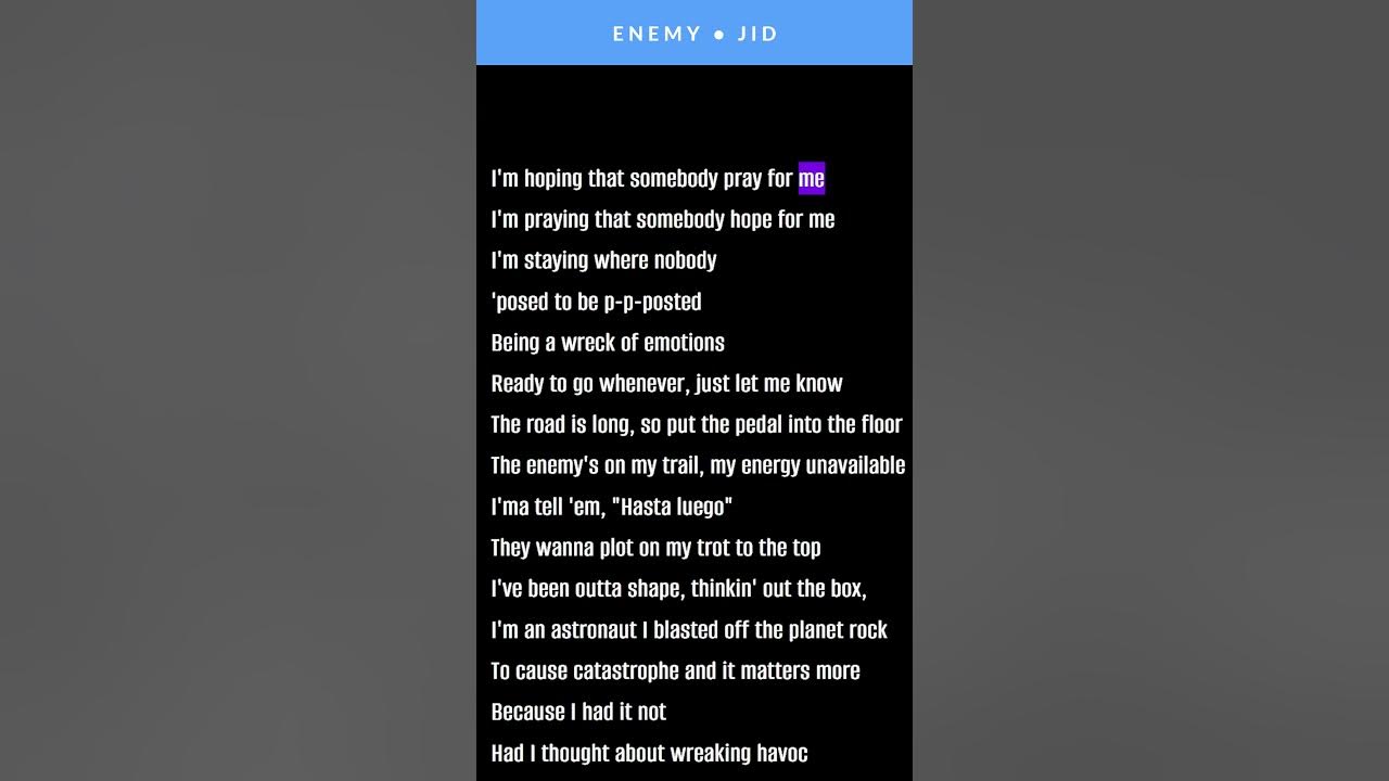 JID on Enemy | Rhymes Highlighted
