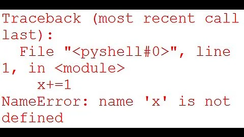 NameError : name 'x' is not defined Python NameError