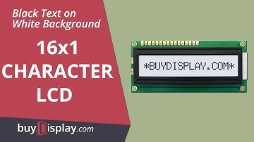 LCD Module 16x1 Display,Wide View Angle,Black Text on White Background with Library,Example