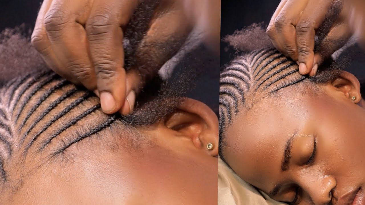 Natural Hair Cornrows With No Extension. Side Cornrows Tutorial. Very Detailed.