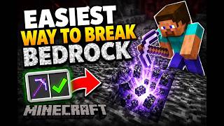 Easiest way to break BEDROCK in Minecraft Tutorial!