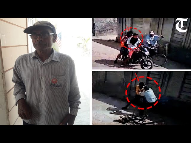 Dramatic CCTV footage of a man in Punjab's Nawanshahr taking on snatchers class=