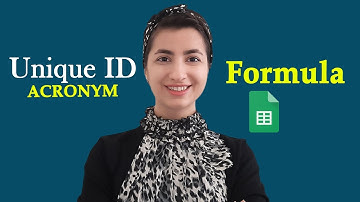 Generate Unique IDs in Google Sheets LIKE A PRO! (Acronym)