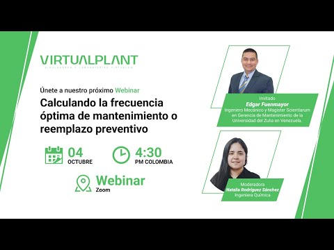Webinar: Calculando la frecuencia óptima de mantenimiento o reemplazo preventivo