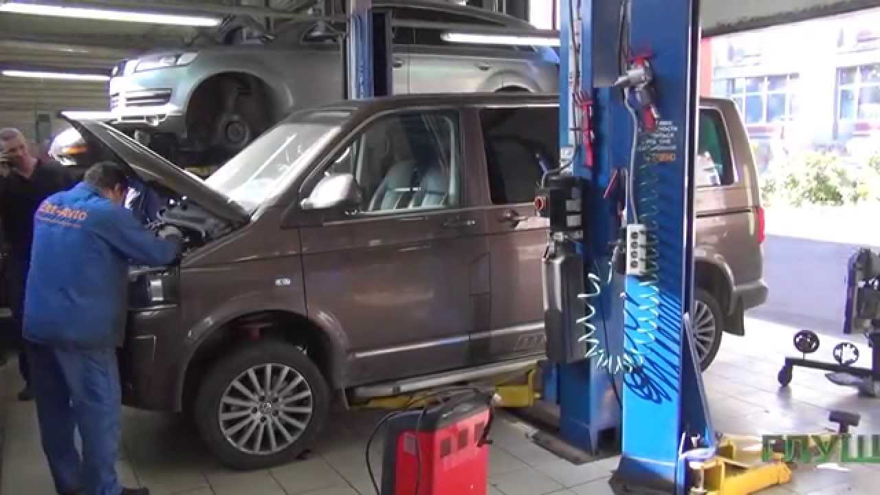 Удаление сажевого фильтра на Volkswagen Multivan . Удаление сажевого ...