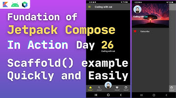 jetpack compose scaffold example | jetpack compose scaffold drawer | android compose scaffold day 26