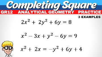 Grade 12 Analytical Geometry: Completing the square # 2