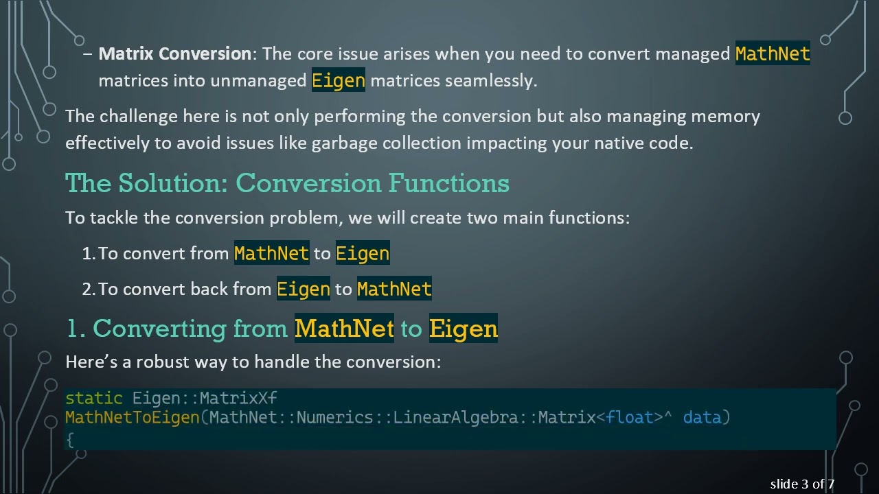 Efficiently Convert MathNet Matrices to Eigen Matrices in C+ + /CLI