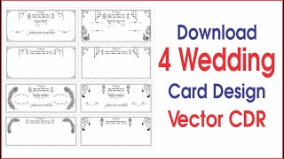 4 wedding card border design CDR files | 4 wedding border samples with vectors #wedding #shadicard