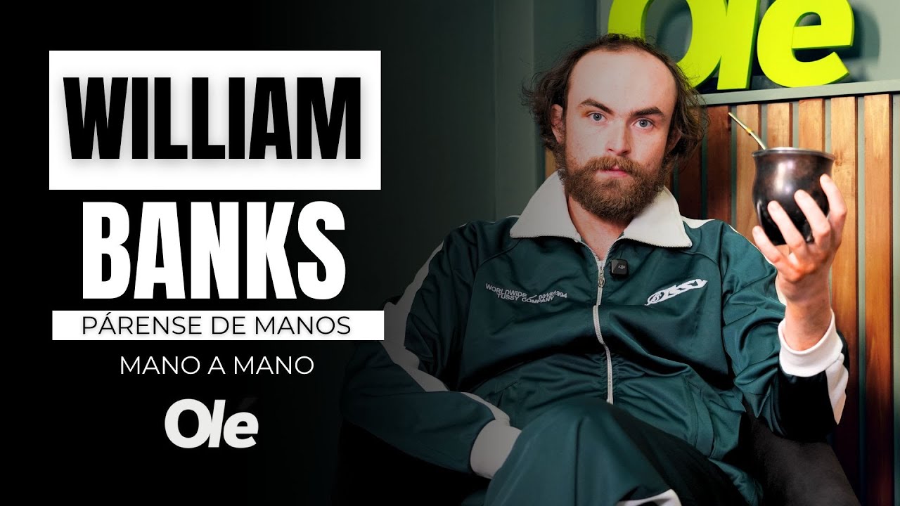 WILLIAM BANKS, de PÁRENSE DE MANOS, con Olé: "SOY HINCHA DE BANFIELD" y "GABINO ESTÁ CON MIEDO"