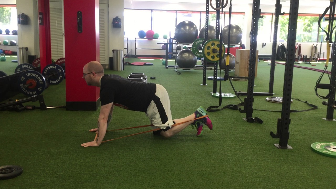 Banded Glute Kick Backs - YouTube
