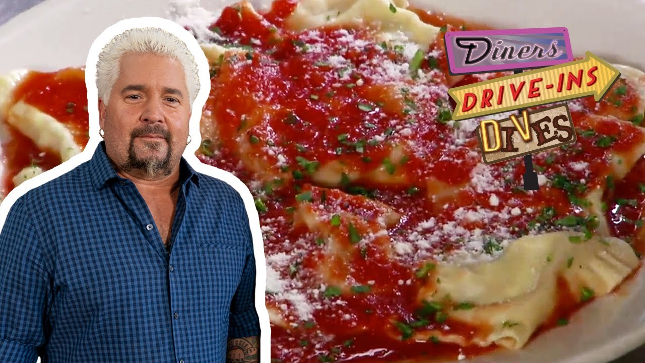 Guy Fieri Eats Pork, Beef AND Veal Ravioli | Diners, Drive-Ins and Dives | Food Network