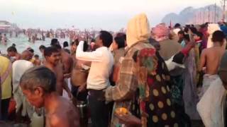 Sunrise Bathing At The Kumbh Mela