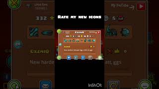 Rate my new icons #shorts #geometrydash #gd #gaming #esc