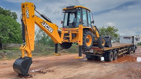 JCB 3dx Xpert loading Field Mud  Eicher 485 Tractor  Mahindra 275 Di with Trolley