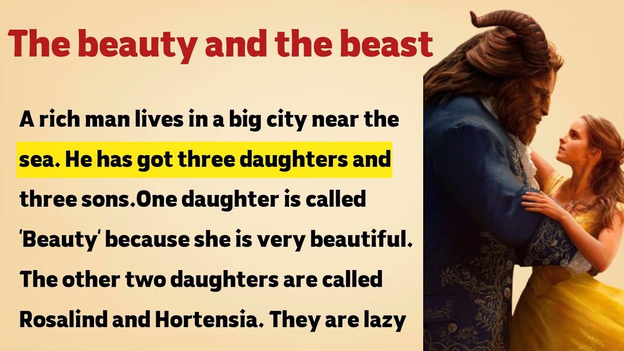Learn English through story | the beauty and the beast - YouTube