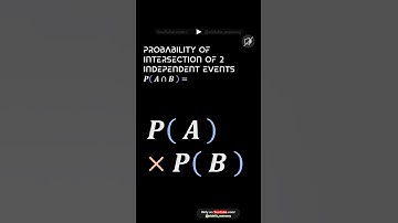 Probability Of Intersection Of 2 Independent Events        =     #     Maths  !  Statistics #Exam P