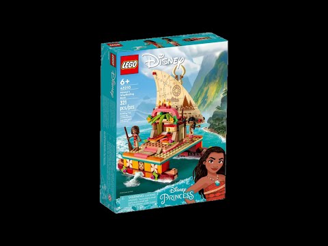 LEGO Disney 43210 Moana's Wayfinding Boat unboxing & speed build