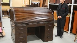 古き良き日本のアンティーク家具 「上質なロールトップデスク