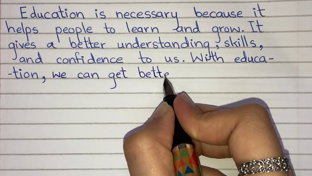 Paragraph on Value of Education | English | Short Essay | Simple | Handwriting