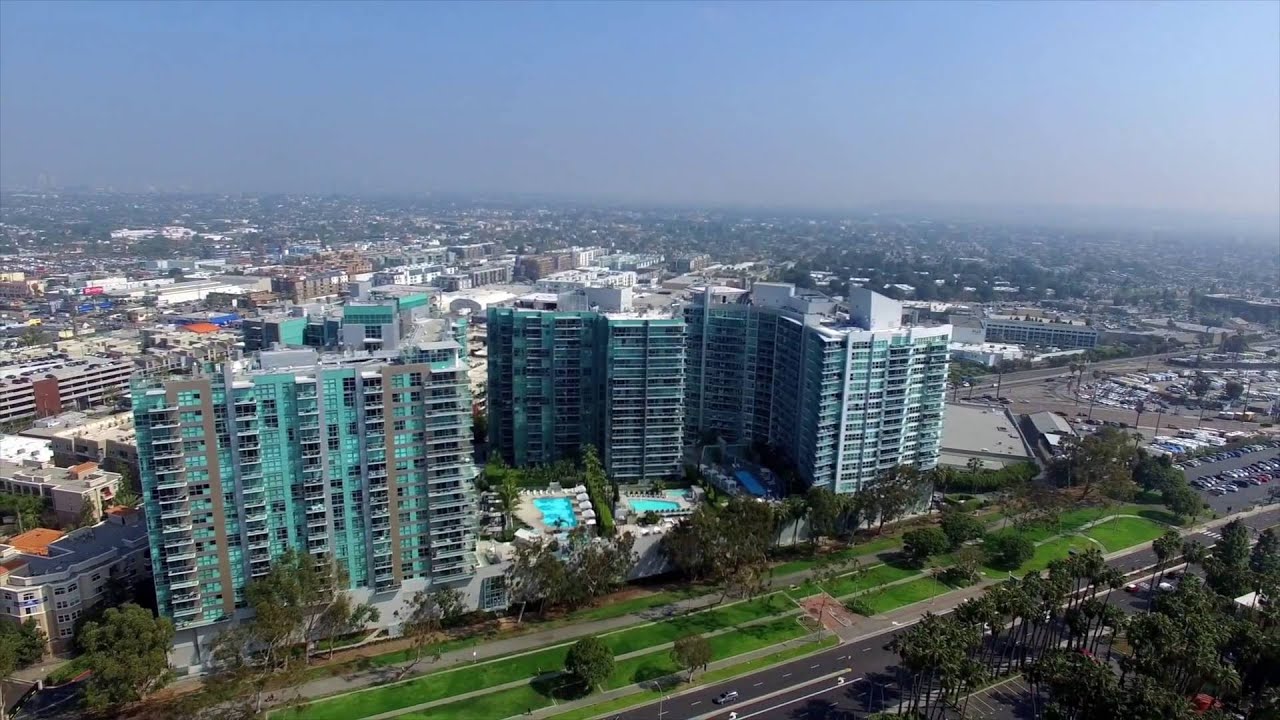 Coastal Luxe Living drone shoot | 13700 Marina Pointe Drive | Marina del Rey