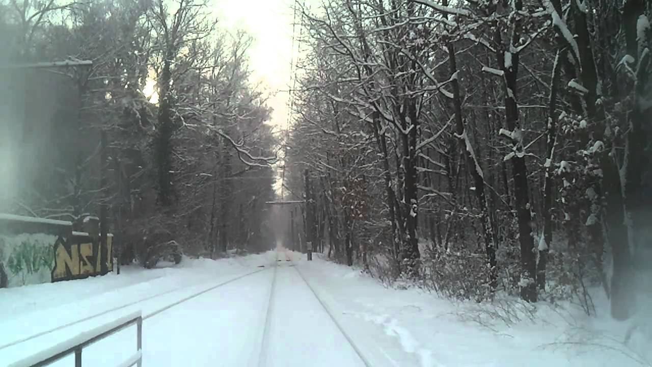 Strausberger Straßenbahn im Tiefschnee