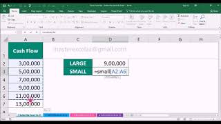 How to get kth Largest and Smallest value in Excel 2016