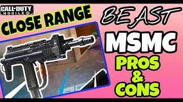 💥Best short range gun in call of duty mobile|best close combat gun in COD|MSMC Smg|pros&cons|2019