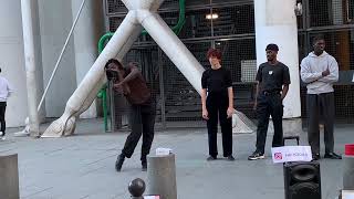 Parisian street dancers outside Centre Pompidou