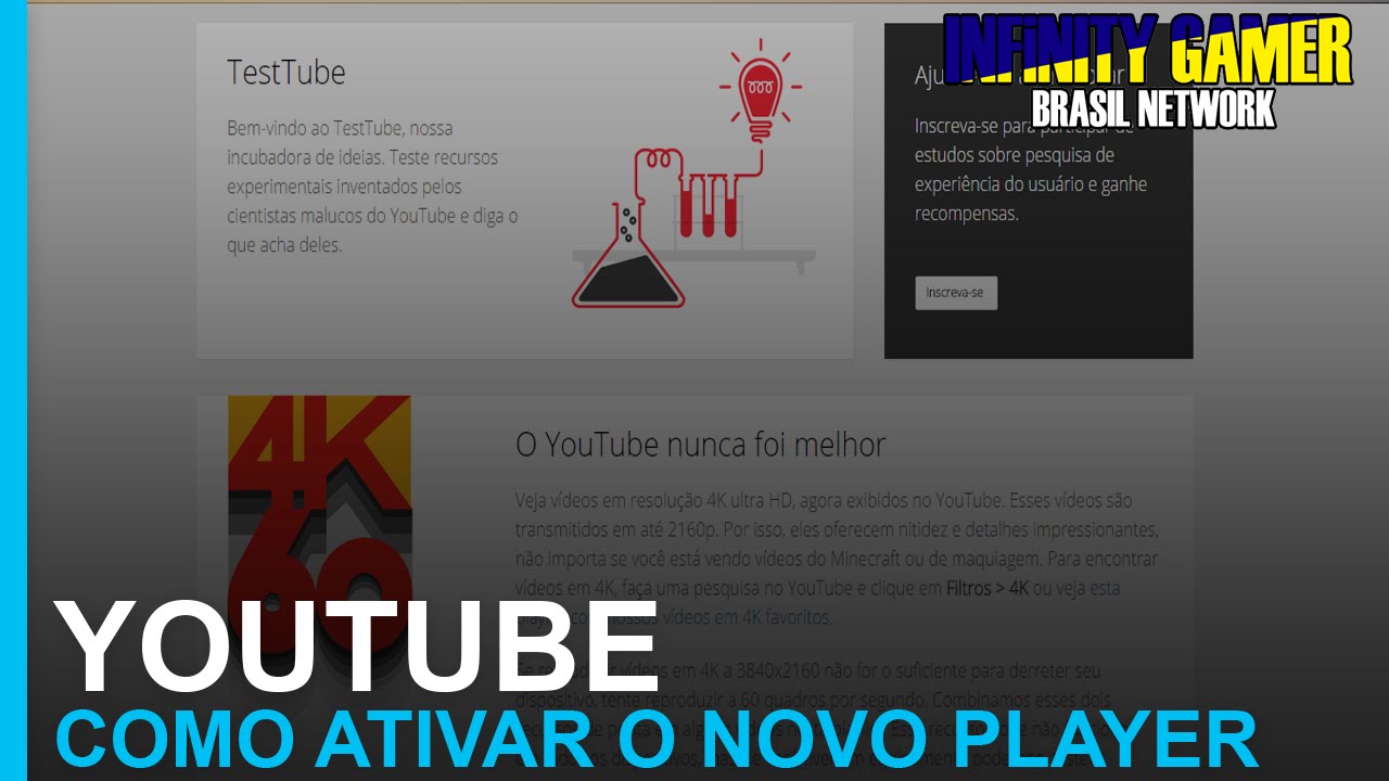 Ative o novo player do YOUTUBE | Tutorial - YouTube