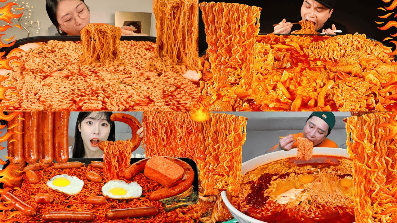 Eating Spicy Ramen 🔥🌶️🥵Mukbang | Spicy Noodle Compilation By SP7SAM