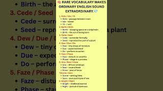💀 Extremely Rare English Homophones That Sound IDENTICAL