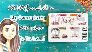 Plan With Me September Habit Tracker Setup | Fall Bullet Journal Spread with Mini Calendar Stickers