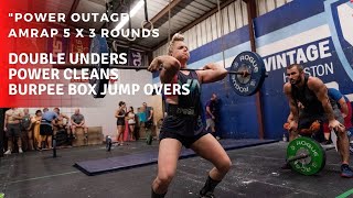 Power Outage Interval WOD | Double Unders + Power Cleans + Burpee Box Jump Overs