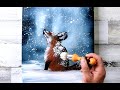 Fox in the Snow | Acrylic Painting | Easy for Beginners