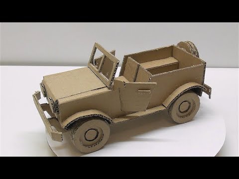 How to make a car from cardboard - YouTube