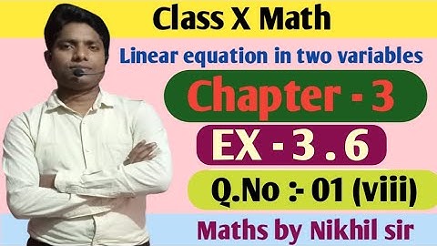 CLASS X MATHS||Chapter 3.6|| Q.1(viii)  ||Cross Multiplication Method ||(Part 62) || New NCERT||