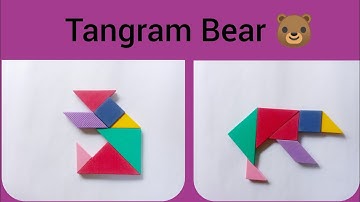 Learn how to make Tangram Bear // Tangram puzzle