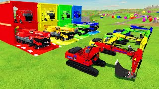 TRASPORTO DI TUTTI I COLORATI ESCAVATORI KOMATSU, AUTOCARRI CON GRU E AUTOCARRO CON RIMORCHIO SCA... screenshot 5